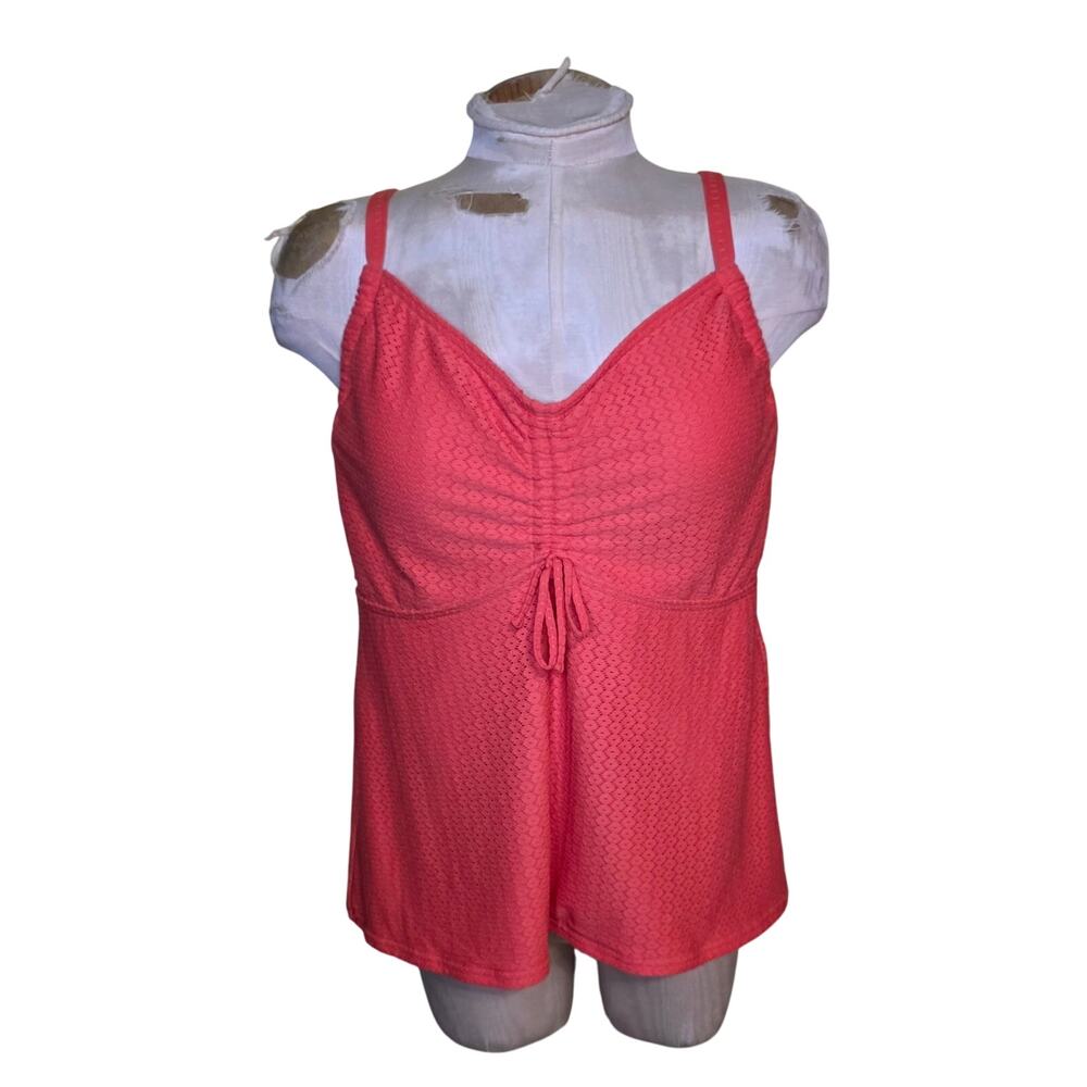 Lands End Womens Tankini Top Underwire Size 16W